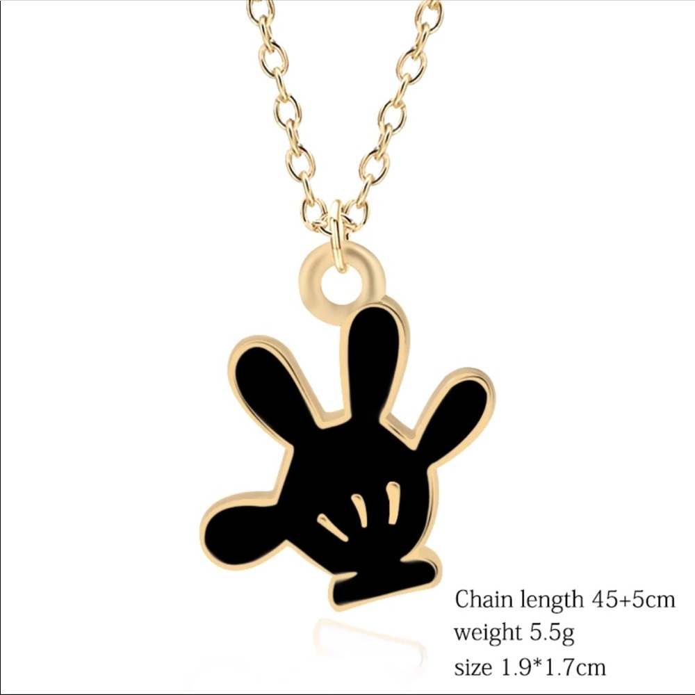 White New Mickey Mouse Glove Pendant Necklace - Picture 5 of 9
